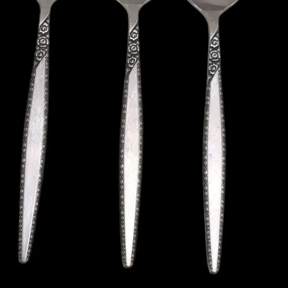 Lot 4 Vintage Orleans Silver - ORL8 - Stainless Japan - Place/Oval Soup Spoon